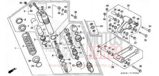 REAR CUSHION (5) CR250RK de 1989
